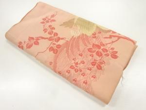 アンティーク　花鳥模様織出し着物洗い張り